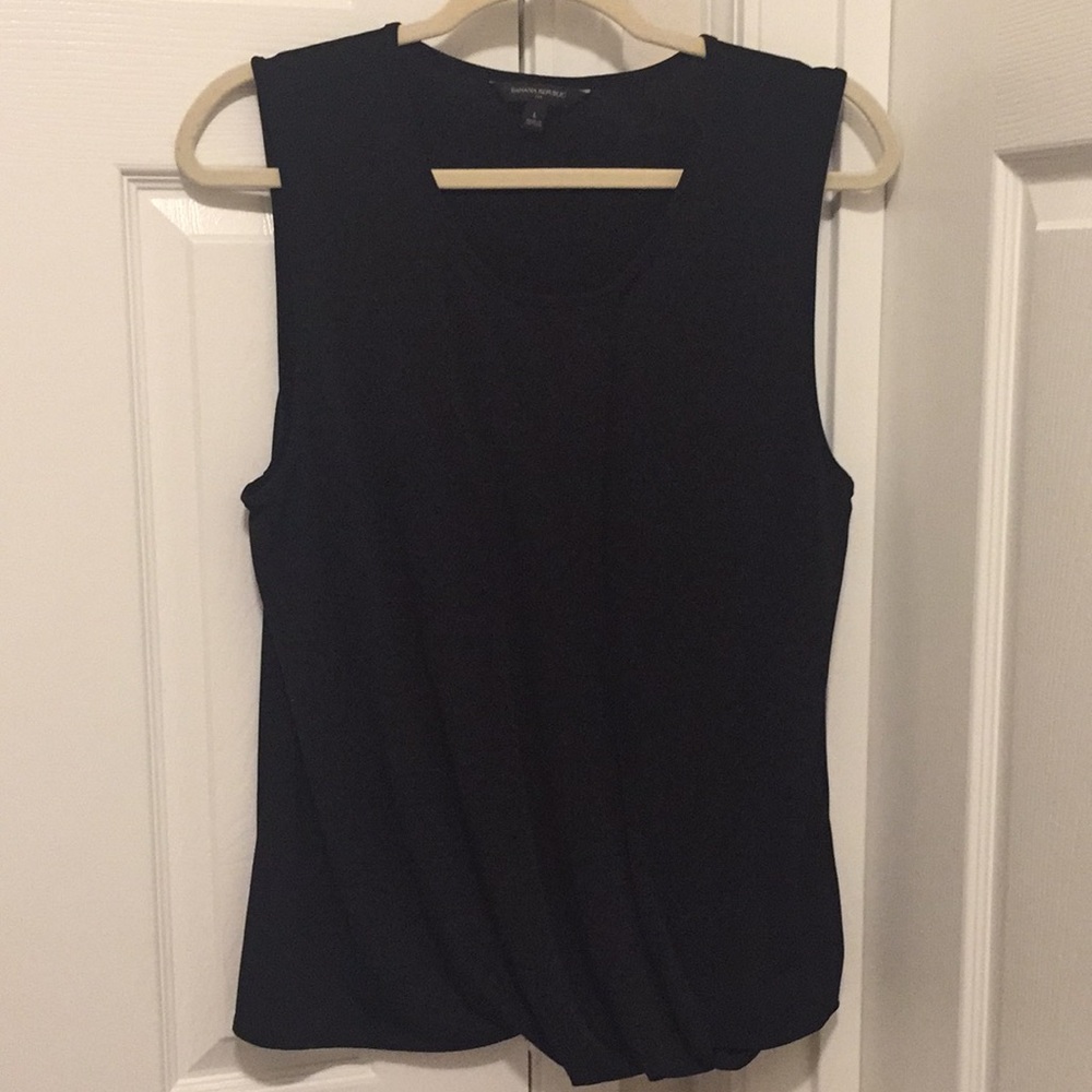 Black sleeveless blouse